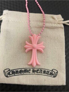 Chrome Hearts Pink Cross Pendant Necklace (BUDLE DEALS!)